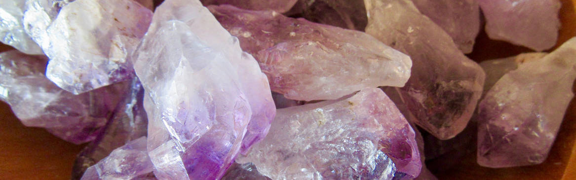 up close shot of amethyst crystals