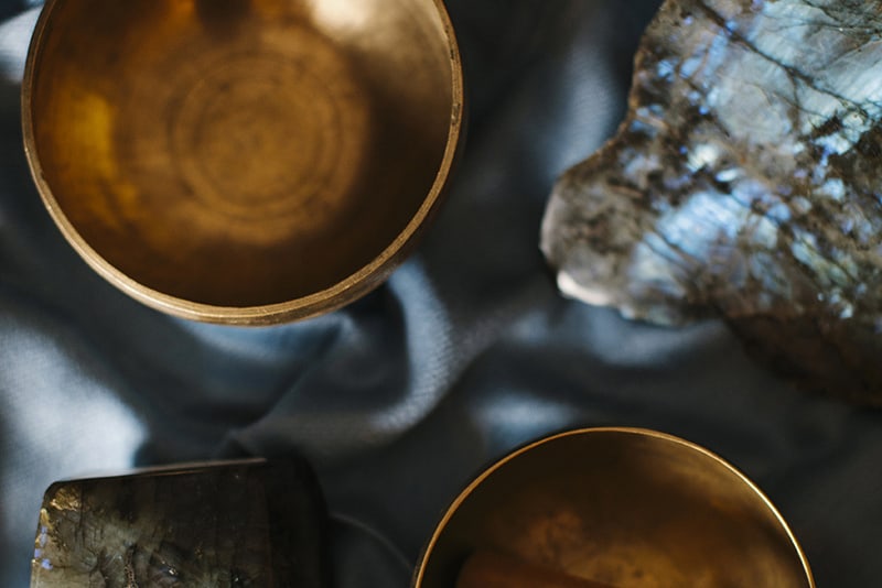 gold sound healing bowls
