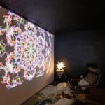 projection of mandalas on a screen