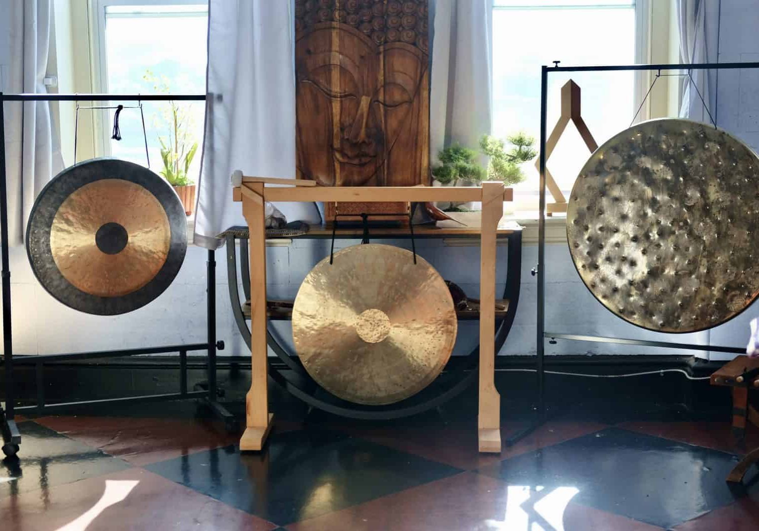 A variety of gongs